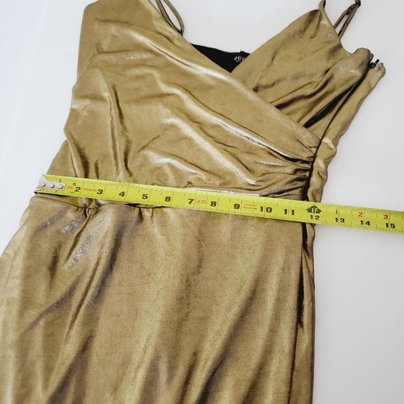 Guess Dress USA Faux Wrap Mini Party gold S - Picture 10 of 11